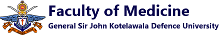 Faculty of Medicine General Sir John Kotelawela Defence University KDU logo 2